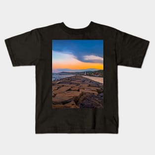 Summer Sunset Sea Rocks Italy Kids T-Shirt